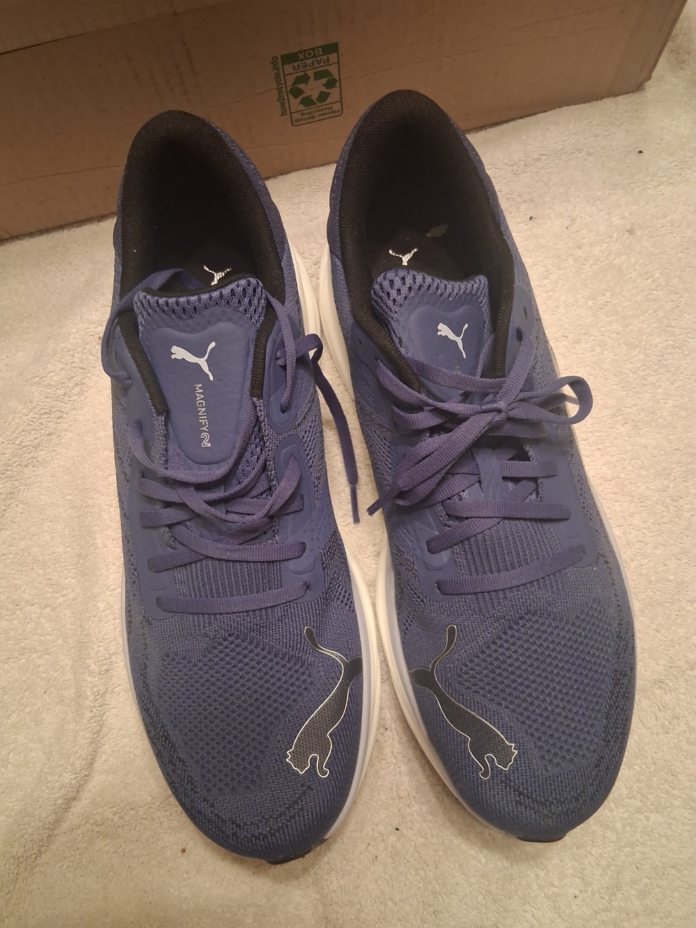 Puma Magnify Nitro 2 Men's Navy Blue Mesh Running Shoes